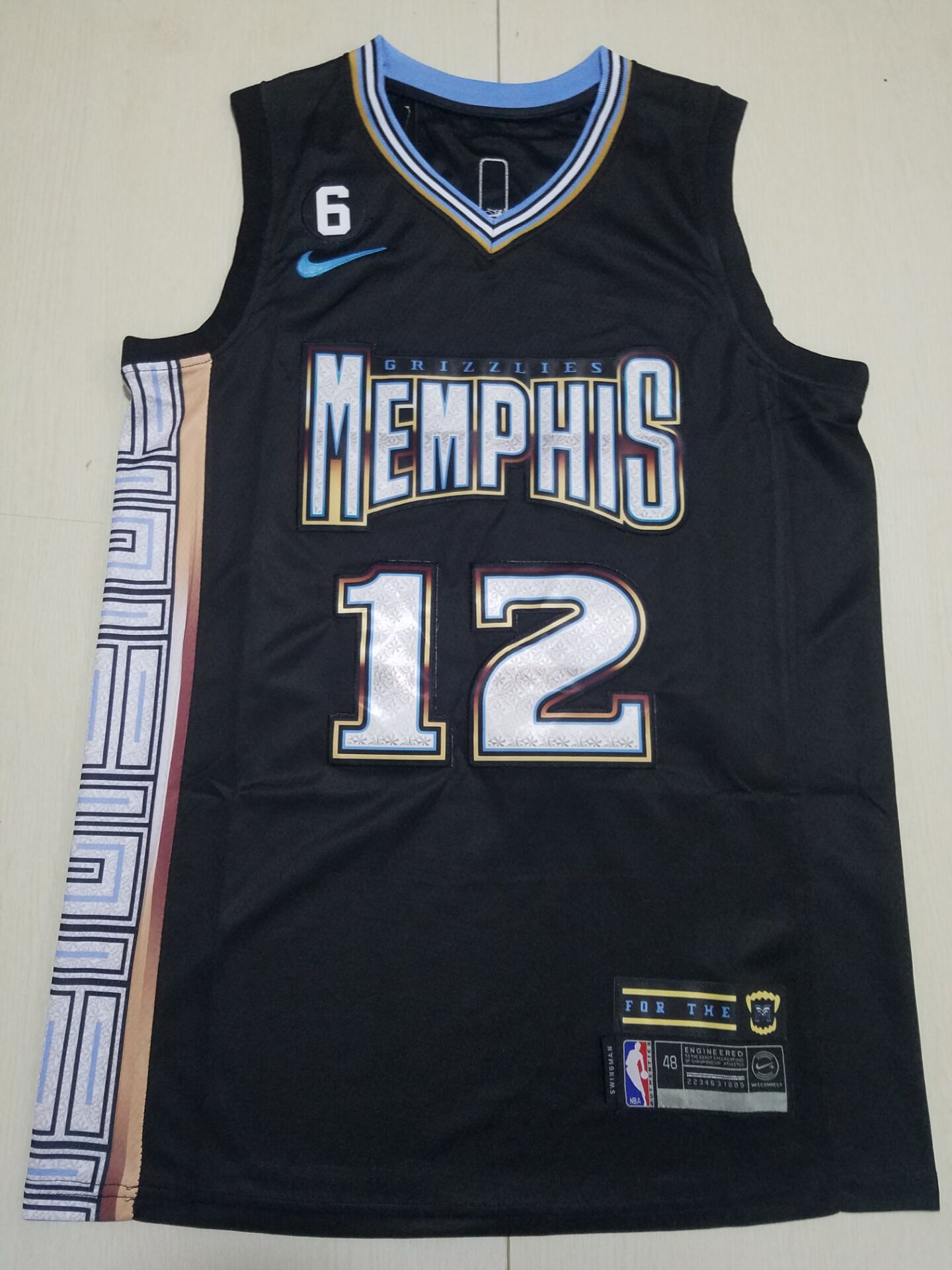 Men Memphis Grizzlies #12 Morant Black City Edition Nike 2022 NBA Jersey->phoenix suns->NBA Jersey